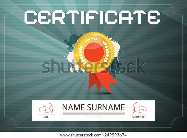Certificate Template -\
Layout
