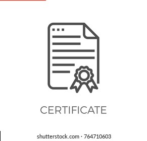 Vector Certificate Icon Achievement Award Grant Stock Vector (Royalty ...