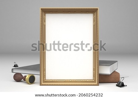 Certificate V.1 With White Background 3D Rendering