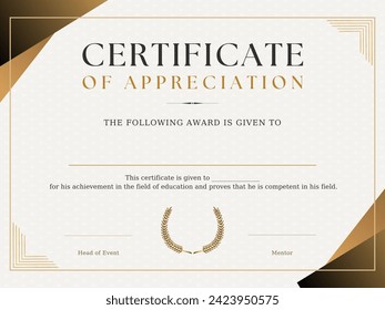 "Certification Achievement" template: Perfect for honoring accomplishments with elegance and style. ceritificate template, certificatie of appreciation. - Powered by Shutterstock