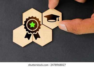 certification. qualifications, certificates and graduate icons. the concept of academic qualifications. the concept of required skills. - Powered by Shutterstock