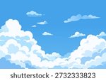 Cerulean Sky Variations – Cloud Density Comparison Illustration