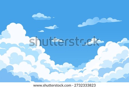 Cerulean Sky Variations – Cloud Density Comparison Illustration