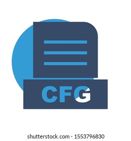 Cfg File Isolated On Abstract Background Stock Illustration 1553796830 ...