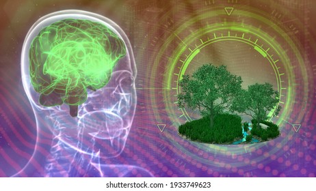 Cg Medical 3d Illustration, Brain Struck By Recreation