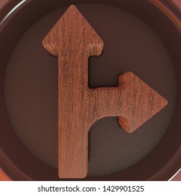 CGI road sign for direction. 3d rendering.