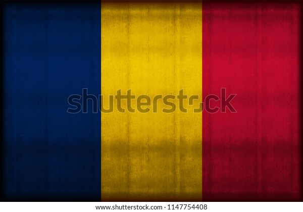 Chad Rusty Flag Illustration Usable Background Stock Illustration ...