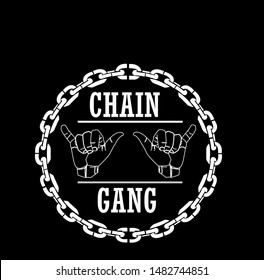 Chain Gang Logo For Shirts And Jackets.