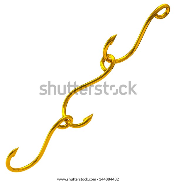 Chain Golden Hooks Stock Illustration 144884482
