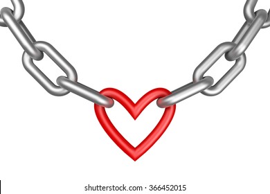 Chain Heart Stock Illustration 366452015 | Shutterstock