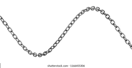 chain, isolated on white background. 3d illustration
