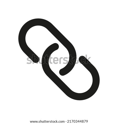 Chain, link icon. Hyperlink chain symbol.