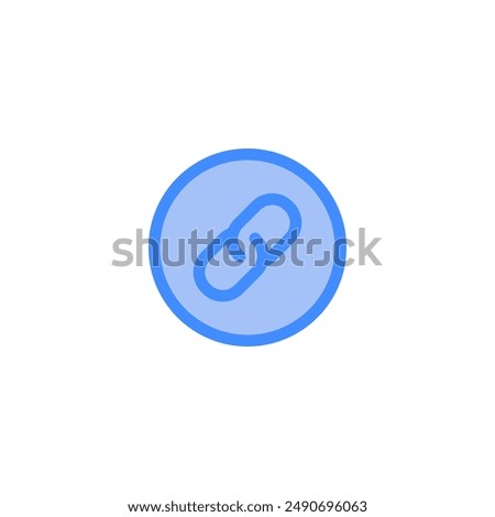 Chained hyperlink symbol representing web address duplication. Ideal for sharing URLs, downloads, or website references.
