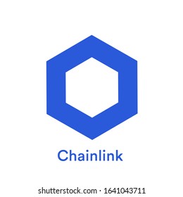 Chainlink Cryptocurrency Coin Sign Isolated