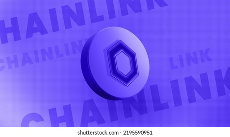 Chainlink (LINK) 3D Render Cryptocurrency Coin Logo And Symbol HD Background And Wallpaper 