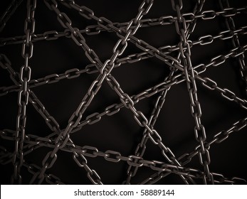 chains on the dark background