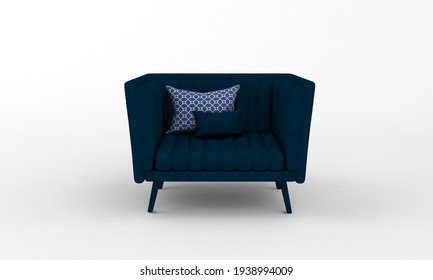 Chair Front View Furniture 3D Rendering