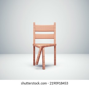 Chair Legs Crossed Creativity Impossible Concept Stock Illustration ...