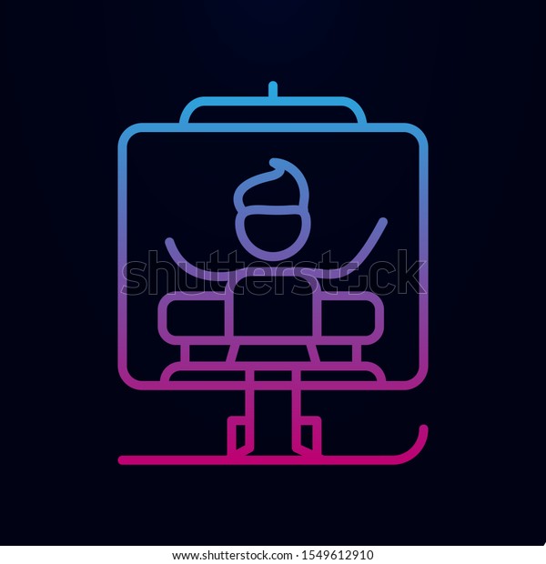 Chairlift,\
adventure nolan icon. Simple thin line, outline of adventure icons\
for ui and ux, website or mobile\
application