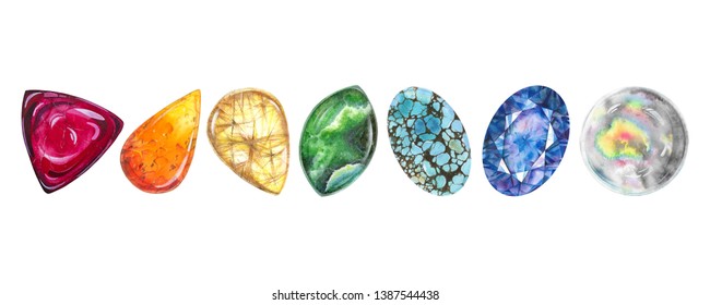Seven Chakra Stones Hd Stock Images Shutterstock