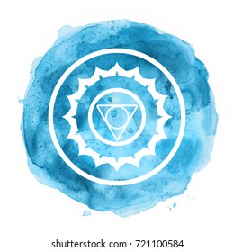 chakra symbol watercolor artistic illustration