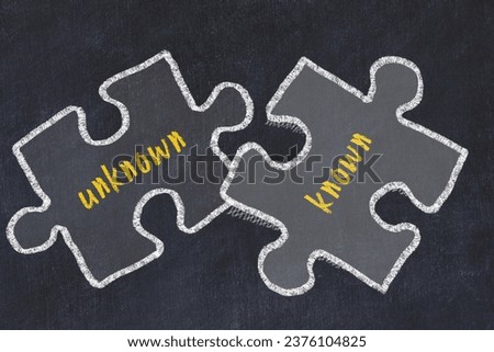 Similar – Image, Stock Photo Puzzle with two unknowns