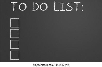 chalkboard image with empty to do list