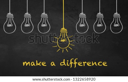 Chalkboard Light Bulb - Make a Difference