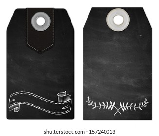 Chalkboard Vintage Style Tags with Royal Crown for Design or Scrap-booking, Gift and Sale tags, Wedding stationary. - Powered by Shutterstock