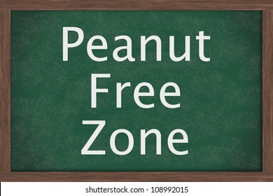 Chalkboard Words Peanut Free Zone, Schools That Are Peanut Free