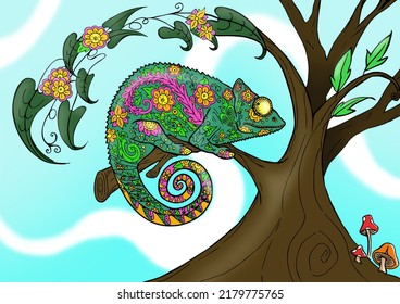 Chameleon On A Tree Adaptation Ability 