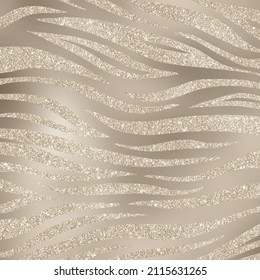 Champagne Gold Animal Print Glitter Pattern On Metallic Gradient Background Texture, Digital Paper