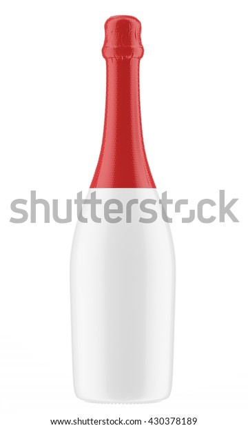 Download Champagne Sparkling Wine Bottle Red Foil Stock Illustration 430378189