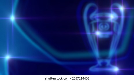 Champions League. Blue Gradient Background 