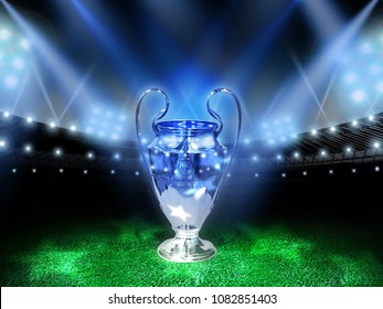 Champions League Cup Trophies,football Field
