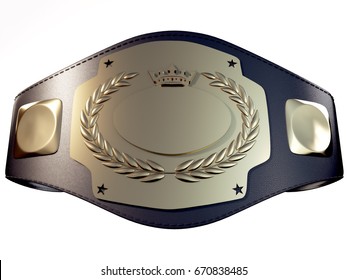 A Championship Belt Made In 3d Software. 

