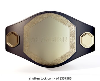 A Championship Belt Made In 3d Software. 
