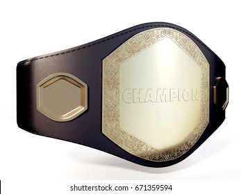 A Championship Belt Made In 3d Software. 
