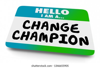 Change Champion Agent Name Tag 3d Illustration