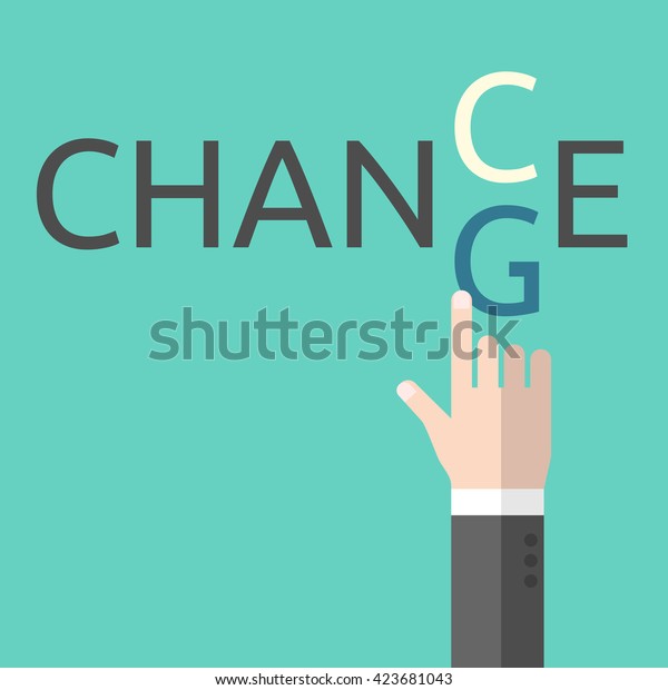 Change Chance Hand Changing Letters C のイラスト素材