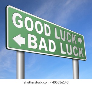 Change Luck Good Bad Unlucky Misfortune Stock Illustration 405536143 ...