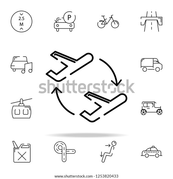 change transport aircraft icon. transportation\
icons universal set for web and\
mobile