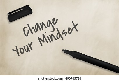 Change Your Mindset Positive Concept