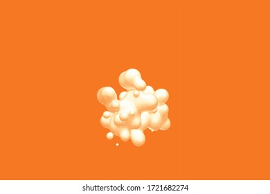 Changing balls, 3D render, 3D illustration