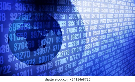 Changing world with dollars rotating pattern of finance and digital money, from bank transactions to investment funds, reshaping global financial industry