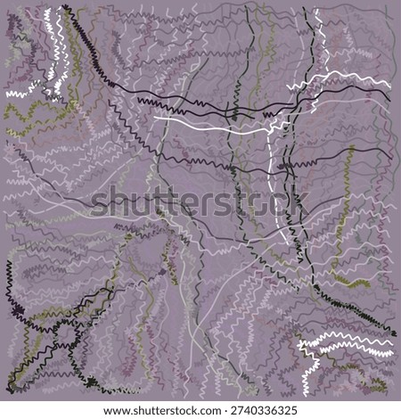 A lot of chaotic lines with a zigzag.