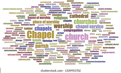 Chapel Word Cloud Rows Isolated On Stock Illustration 1339955702 ...