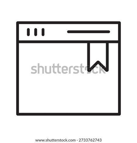 Chapter icon design. Tactile tablet vector icon in linear, outline isolated on white background. Document icon, illustration isolated on white background for graphic and web design.