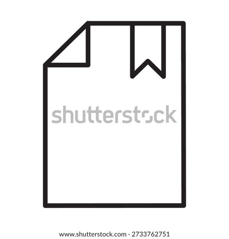 Chapter icon design. Tactile tablet vector icon in linear, outline isolated on white background. Document icon, illustration isolated on white background for graphic and web design.