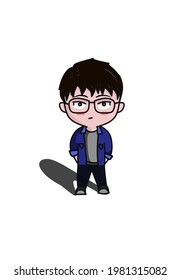 Character Chibi The Young Guy With Casual Dress